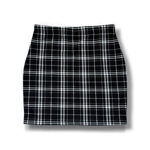 SHEIN Black and White Checkered Pencil Skirt